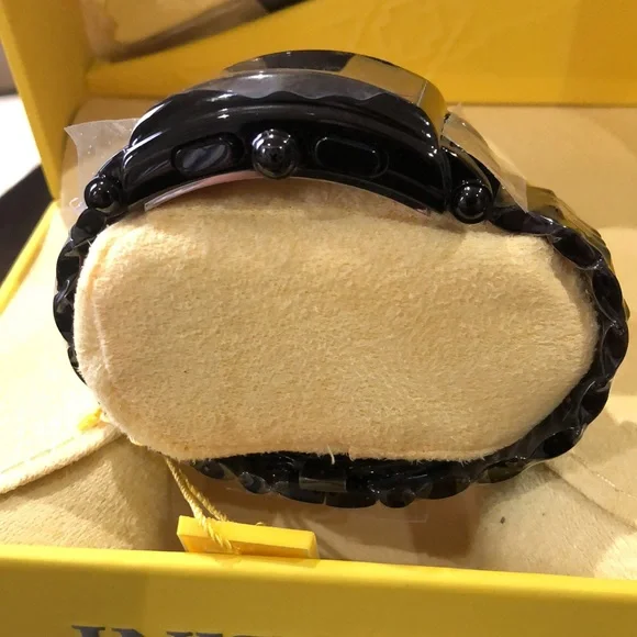 Invicta Cuadro watch Quartz multifunction black dial watch with box & outer box - Picture 7 of 14